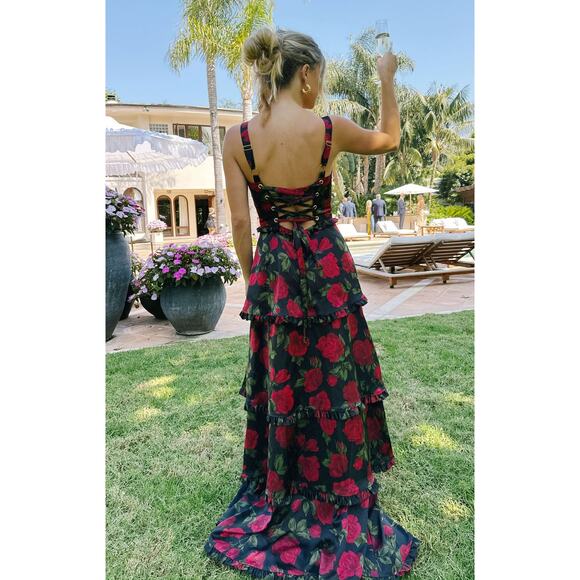 NEW NWT Show Me Your Mumu Lady Corset Dress Roses Size Medium - Picture 1 of 7
